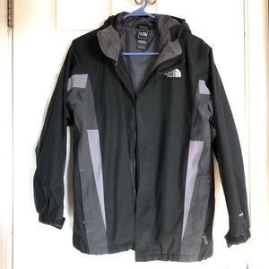 North face black & gray windbreaker size 14/16
